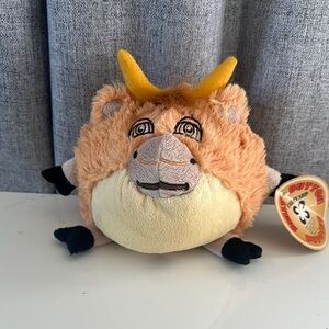 Belly button buddies. Yellow and Brown Stuffed Animal. NWT.